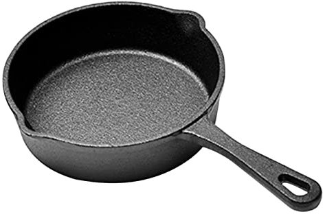 OKUMEYR Mini Sartén de Hierro Negra para Huevos y Cocina Profesional