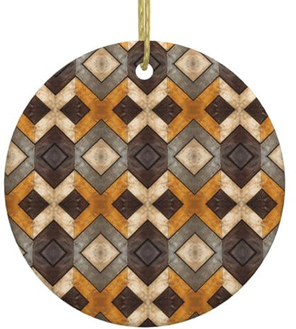 Boho-Dreieck-Streifen, Weihnachtsschmuck, hängende Baumschmuck, gebeizte Keramik, Geschenke für Frauen