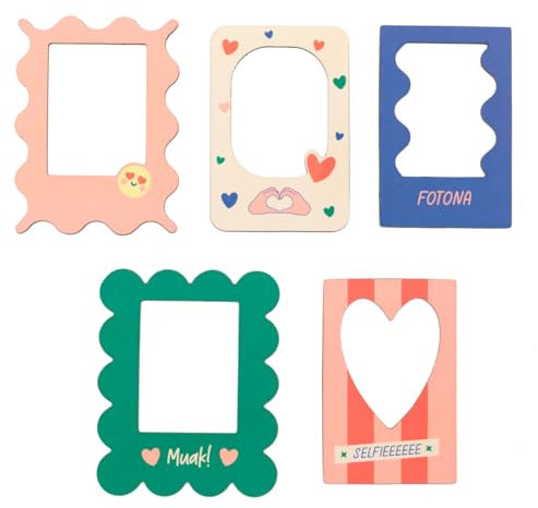 Mr. Wonderful - Cornici magnetiche per una coppia fantastica - Set di 5 cornici per foto magnetiche - Realizzate in foglio magnetico flessibile