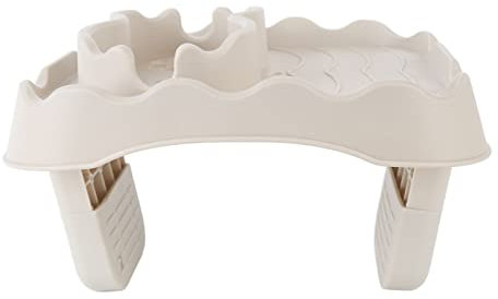 Hot Tub Table Tray with Drain Hot Tub Table Tray, Anti Slip Hot Tub Table Tray Holes for Spa Bathtub - Adjustable and NonSlip Side Table for Snacks and Drinks, Suitable for (Beige)