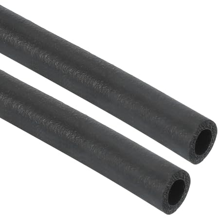 PATIKIL 2 Stück Rohrisolierung Schaumstoff 5mm ID x 8mm OD, 1M Rohrdämmung Isolierung Rohr für Heizung Sanitär Heizungsrohr Kupferrohr (Schwarz)