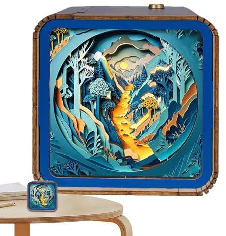 PhnkjGh Veilleuse Puzzle, veilleuse Puzzle en Bois,Puzzles en Bois Veilleuse 3D | Veilleuse 3D en Bois, Jouet Puzzle, Lampe Artistique, décoration de noël pour la Maison et Le Bureau, pour la Famille