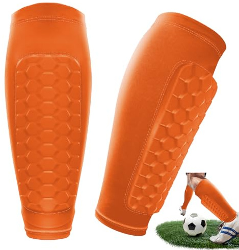 Schienbeinschoner Kinder Fussball – Atmungsaktiv & rutschfest Schienbeinschoner Fußball Herren | Für heranwachsende Fußballspieler entwickelt（72g/1 Paar）