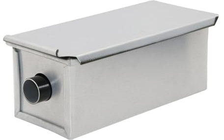 LOVIVER Bandeja para Tostadas Rectangular, Caja Tostado, Bandeja para Hornear Pan con Tubo Central y Tapa, Bandeja de aleación de Aluminio, Gris