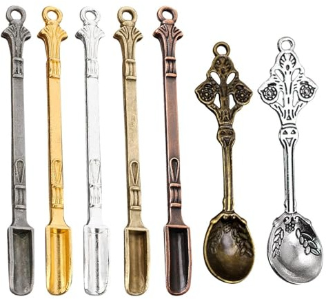 7 Cucharas De Metal, Mini Cucharas Portátiles Para Rapé, Vajilla Doméstica, Accesorios Para Tuberías, Adecuadas Para Extraer Sal, Especias, Té Y Polvo.
