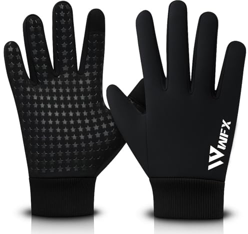 WFX Winter Sports Gloves for Kids, Warm Fleece Lined Cold Weather Cycling Gloves for Boys & Girls, Touchscreen, Anti-Slip Thermal Gloves for Running, Hiking, Outdoor Sports & Walking (S (6-8 Years))