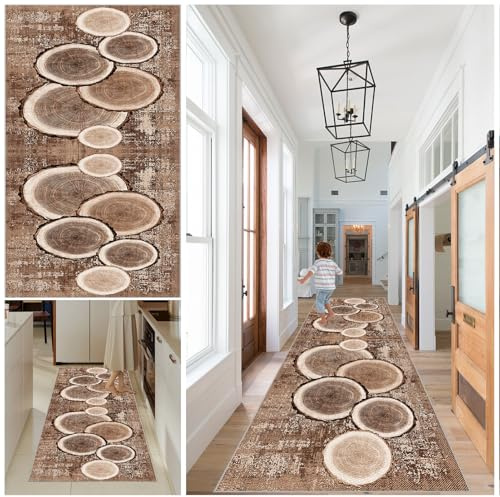 Qemgrste Tappeto Corridoio Lungo Antiscivolo Vintage Tappeto Passatoia Ingresso Lavabile Tappeto Cucina Passatoia Assorbente Passatoia Moderna per Corridoio, Tappeto Runner per Lavanderia 50 x 100 cm