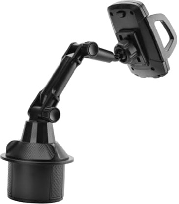 Didiseaon Supporto Telefono Auto per Portabicchiere Regolabile e in Abs Montaggio per in Auto Nero