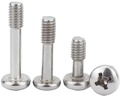 Cross Bolt M2 M2.5 M3 M4 M5 M6 M8 304 Stainless Steel Pan Head Cross Locking Screw Half Thread Round Pan Head Phillips Screw(M3x8mm-10pcs)