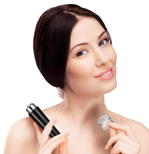 Beaupretty Massaggiatore Viso Elettrico Nero in Abs per Uso Domestico, Dispositivo per Pulizia Profonda e Stimolazione Circolatoria, per Cura del Viso e Collo