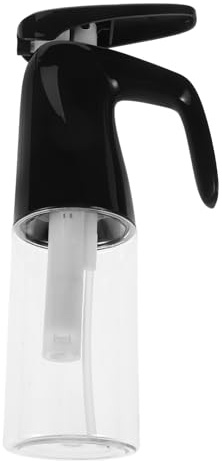 TIDTALEO Continuous Fine Mist Spray Bottle 200Ml, Black Refillable Hair Mister Bottle for Salon, Plant Care and Skin Hydration