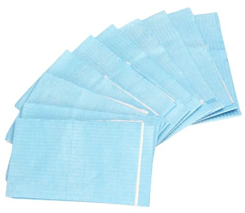 iplusmile 10 Stück Einweg Lätzchen für Erwachsene Atmungsaktive Dünne Essensschürzen aus Papier für Senioren und Zuhause