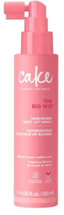 Cake Beauty Volumizing Root Lift Spray, The Big Wig Hair Raiser- 2x Mega Volume for 72H - 450 Degree Heat Protection & Touchable Brushable Feel, 4 fl oz./120mL