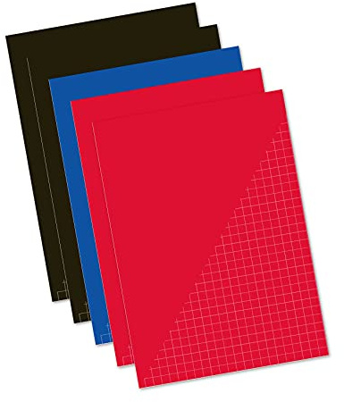 Kangaro K-58340 övningsböcker A4 kvadrat 10 mm 80 ark blandade paket med 5