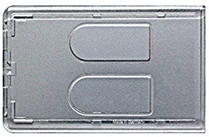 Waizmann.IDeaS® 10x TRANSPARENT für Zwei Karten Schutzhülle Kartenhülle Bankkartenhülle EC Karten Plastikkarten Scheckkarten Bankkarten Kreditkarten Polycarbonat Daumenausschub