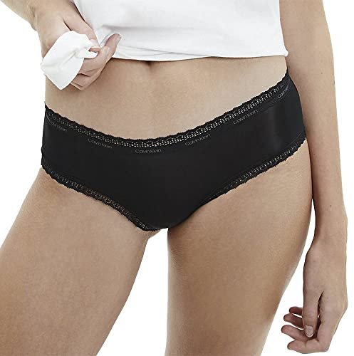 Calvin Klein Braguita Tipo Hipster para Mujer Algodón Elástico, Negro (Black), M