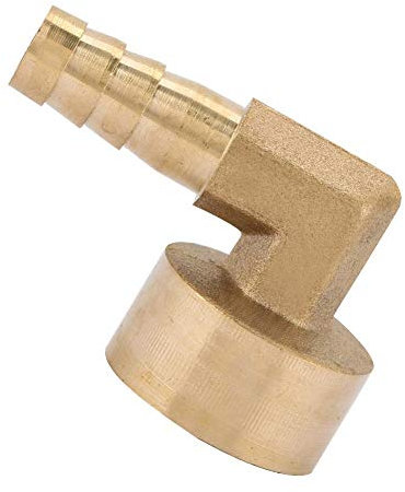 DEWIN Raccord Cannelé Tuyau Laiton Coude,Raccord Cannelé Tuyau Laiton Coude 10mm x G1/2 Filetage Femelle Raccord Coudé en Laiton (10 mm)