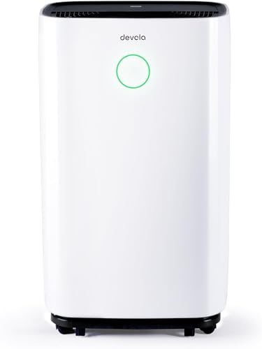 Devola 20L/day (WIFI Enabled) Low Energy Dehumidifier | Quiet & Energy Efficient Portable Electric Compressor Dehumidifier for Home | Laundry Drying Mode | Dust Filter | Continuous drainage