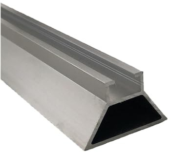 HOMEWELL - Rail de renfort 40mm x 24.5mm aluminium pour fixation d'enseignes, finition brut, lg 1000mm