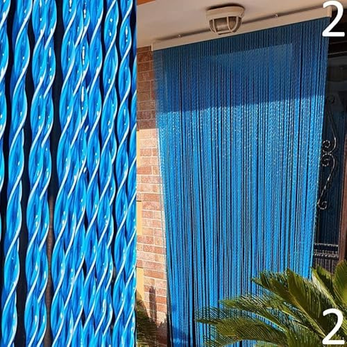BricoShopping Fliegenvorhang Modell C aus PVC, verstellbar, für Außentür, Fenster, Eingang, Balkon, Wohnmobil, Fliegenschutz, 4 Größen (2) Hellblau, 100 x 220 cm (1 Paneele))