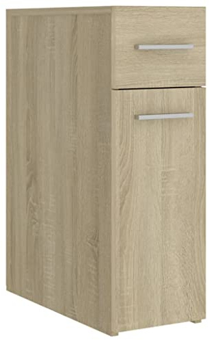 vidaXL Apothekerschrank Nischenschrank Nischenregal Miniregal Schrankchen Küchenschrank Standschrank Schrank Sonoma-Eiche 20x45,5x60cm Holzwerkstoff