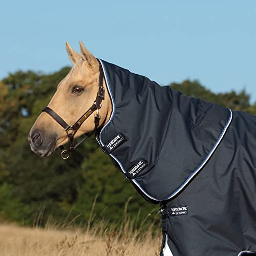 Horseware Ireland Amigo Bravo 12 Original Weidehaube (150 g Medium-Lite), Größe: XS, Farbe: Marineblau (starker Blau/schwarzer Rand)