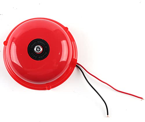 Campanas de Protección contra Incendios 100db, Timbre de 4 Pulgadas, Timbre de Fuego Fuerte, Timbre Eléctrico, Timbre de Alarma de Incendio, para Alarma de Incendio Escolar, (12V)