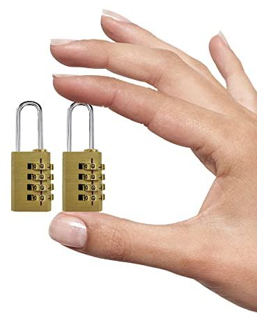 Vorhängeschloss Zahlenschloss Schloss mit Zahlencode |4 stellig |Spind Gepäckschloss Fitnessstudio Schuppen Schule Garten (SMALL-AX2)