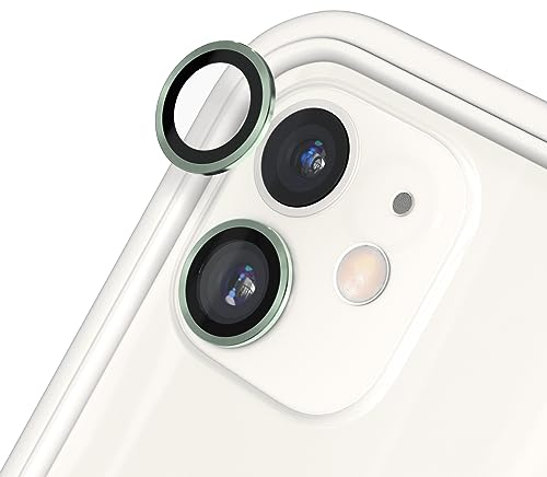 RHINOSHIELD Camera Lens Protector compatible with [iPhone 12/12 mini / 11] | High Clarity Scratch Proof 9H Tempered Glass and Aluminum Trim - Green