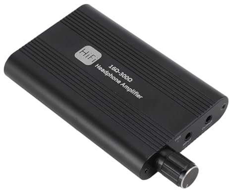 Amplificateur de Casque Portable avec Commutateur de Gain à 2 Niveaux, de qualité Claire, Autonomie de la Batterie de 8 Heures et Bouton de Contrôle du Volume, Large