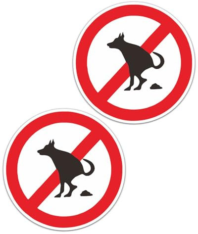 AORHOFJ 4 Placas de Identificación de Aluminio - Cartel de Alarma y Advertencia para No Inodoro para Perros - Cuidado Con El Perro