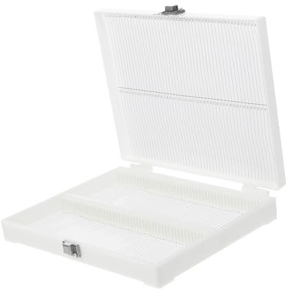 GLEAVI Mikroskop Objektträger Box Mit Fächern Hochwertige Aufbewahrung Für Laborproben Edelstahlverschluss Kompakt Und Tragbar Für Wissenschaft Und Bildung