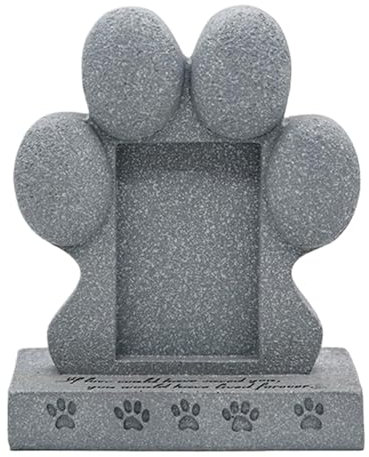 Hund Gedenkstein Hund Garten Stein Harz Pfote Stein Outdoor Hund Grabstein Katze Gedenkstein Pfotenform Grabstein Hund Grabstein mit Rahmen Katzenkopf Stein Gedenkstein für Hunde