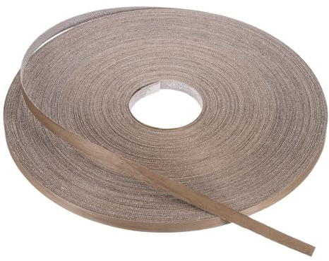 PATIKIL Bande de chant en noyer, 1/2 pouce x 250 pieds Ruban de placage en bois pré-collé Bande de chant en contreplaqué flexible avec adhésif thermofusible pour la restauration de meubles