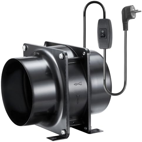 Moonjor 100mm Ventilateur Extracteur d'air de, Axial Ventilation Salle de Bain avec Interrupteur pour Bureau Salle de Bain Cuisine Hydroponique
