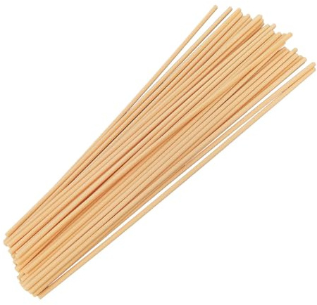 50PCS Natural Fiber Reed Diffuser Sticks 12 Inch Long 4mm Diameter Strong Absorption Refill Replacement Reeds for Diffuser Stick Essential Oil Scented Aroma Fragrance Rod for Home Office Spa