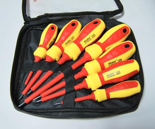 KIT SET 9 CACCIAVITI CACCIAVITE A CROCE E TAGLIO MAGNETICI CON MANICO ISOLANTE