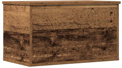 vidaXL Baule di Stoccaggio Rustico Legno Vecchio | Grande Soluzione recuperata, Perfetta per Il Soggiorno o Camera da Letto | Facile da assemblare | Tronco di Legno | Stile Vintage