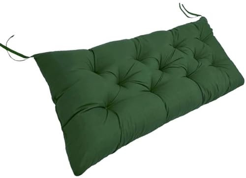 MSNCS Cuscino per Panca 90/100/110/120x50cm,Cuscini per Panca da Esterno/Interno 2/3 Posti, Spesso E Morbido, per Panca da Giardino, Cucina, Sala da Pranzo, Patio Altalena(Verde Scuro,100x50cmx8cm)