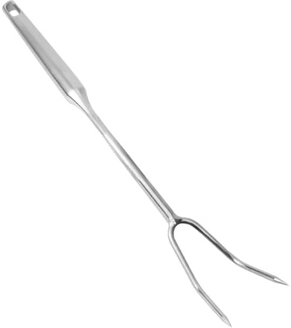 Folpus Forchettone Robusto in Acciaio Inox con Impugnatura Comoda, Strumento Versatile per Cucinare e servire, Manico in Acciaio 40cm