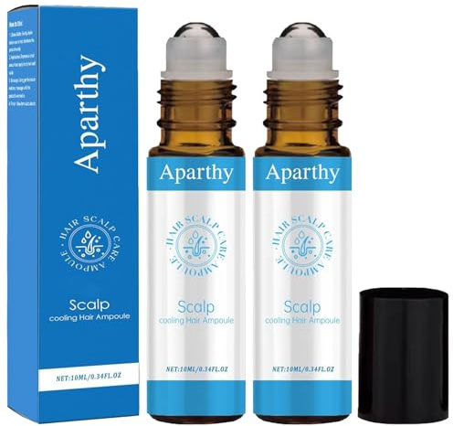 Aparthy Hair Growth Roll On, Advanced Hair Growth Roll-On Serum, Strengthens Hair, Nourishes, Enriched with Menthol, Camellia Oleifera Seed Oil, Non-messy for Men & Women, 10ml (2PCS)