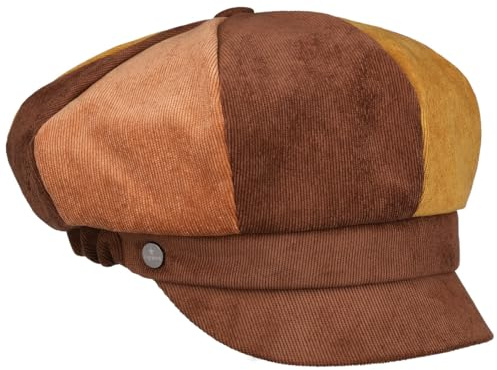 LIERYS Cord Multicolour Ballonmütze Schirmmütze Schildmütze Newsboy Cap Damen - Made in Italy mit Schirm, Futter Herbst-Winter Herbst Winter - One Size braun