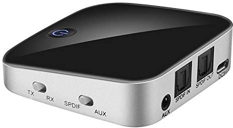 Asyduey -029 Adaptateur Bluetooth 5.0 2 en 1 éMetteur Bluetooth 3.5Mm AUX SPDIF RéCepteur Audio pour Casque Haut-Parleur