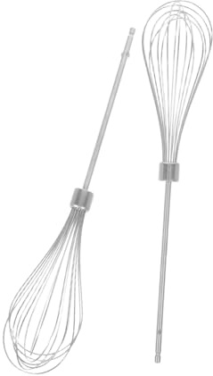 Batteur à Œufs 12 Fils en Acier Inoxydable, 2 Pièces, Argenté