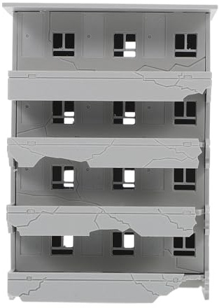 jojofuny Maquette de Maison en ruine à Monter soi-même (échelle 1:144) - Maison Miniature endommagée pour Table de Sable - Modèle d'architecture abandonnée réaliste pour Paysage ferroviaire