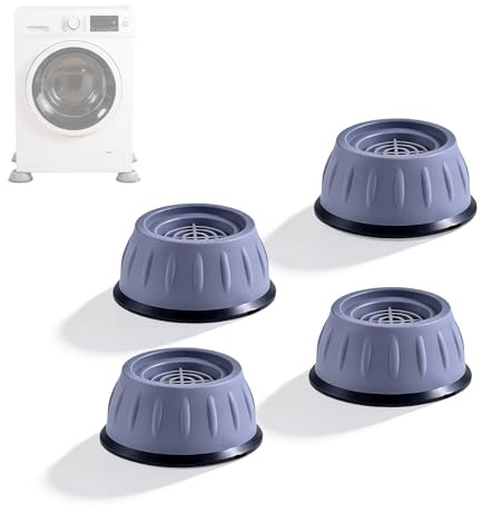 Ztolbriy Alfombra Antivibración Lavadora, Base para Lavadora con Patas Antivibración, Soporte Universal para Lavadoras y Secadoras con Almohadillas de Goma, Reduce Vibraciones y Ruido, Protege Suelos