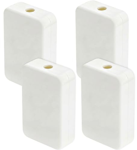 hankousi Set of 4 Junction Box, Waterproof Electrical Surface Mounted Junction Boxes Small Distribution Box ABS Enclosure for DIY & Electronics(White)