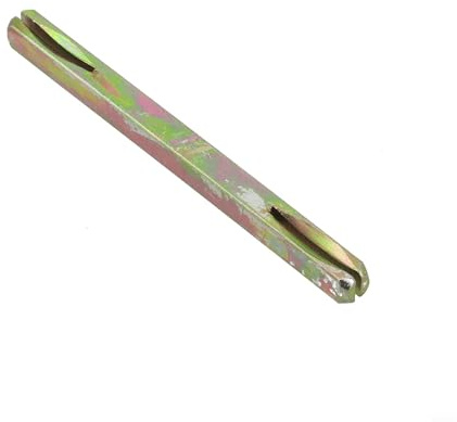 Mandrino quadrato in ferro zincato da 8 mm per maniglie delle porte, lunghezza regolabile da 85 a 130 mm, con perno dentellato, zincato (110 mm)