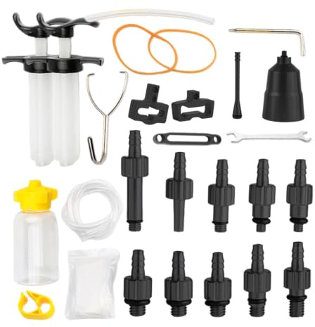 Cycling Brake Bleed Kit Multi-Size Brake Bleed Kit | Portable Tool Set with Aluminum Body Leak-Proof Bleeder for Sports Bikes Mountain Rim Steering Park Riding