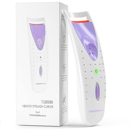 TOUCHBeauty Piegaciglia Elettrico,Piegaciglia Riscaldato,Strumento Professionale per il Trucco con Cuscinetti Riscaldanti Intelligente in Silicone AG-2003P(Viola)…
